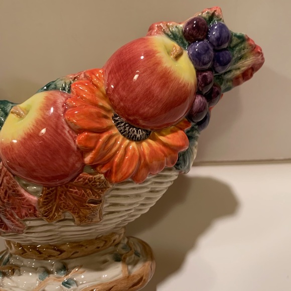 COPY - FITZ & FLOYD AUTUMN BOUNTY GRAVY BOAT & PLATE. - Picture 9 of 13